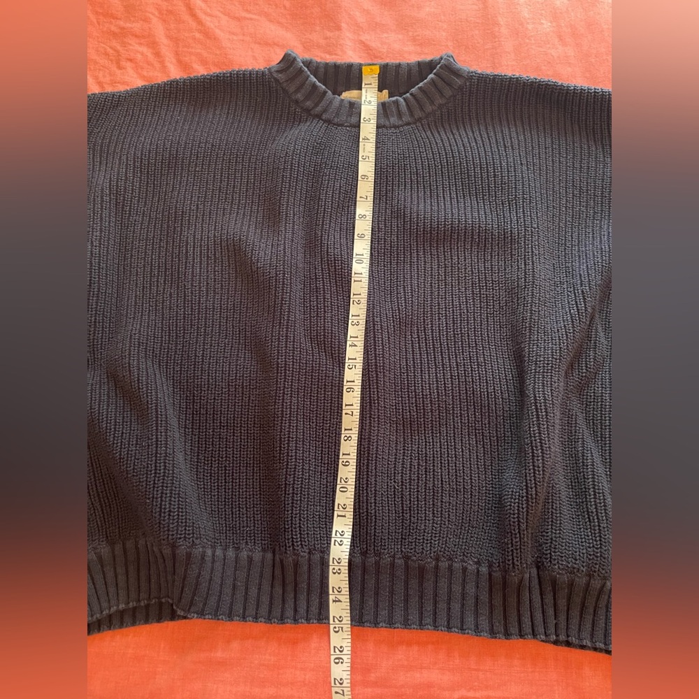 Entireworld Oversize Navy Blue Shaker Sweater XL 100% Cotton Type A Version 11 - Picture 4 of 8